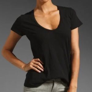 *JAMES PERSE* Standard Black Short Sleeve Top